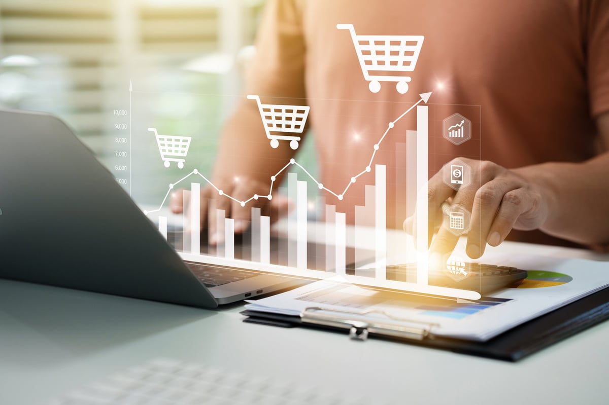 Shopify Analytics showing $3,000 weekly earnings